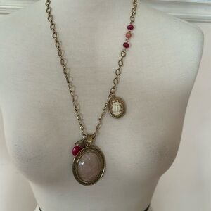 Chico’s statement metal necklace. Gold tone. New.